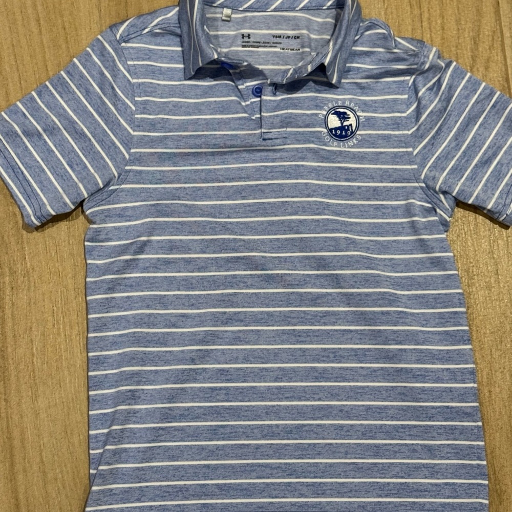 Pebble beach under armour boys polo shirt